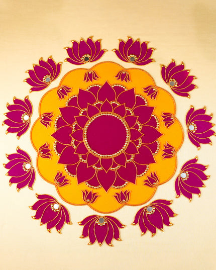 Rangoli with Set of 11 Lotus - WL5133