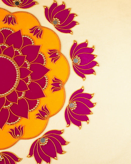 Rangoli with Set of 11 Lotus - WL5133