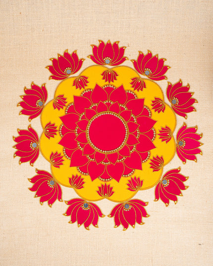 Rangoli with Set of 11 Lotus - WL5133