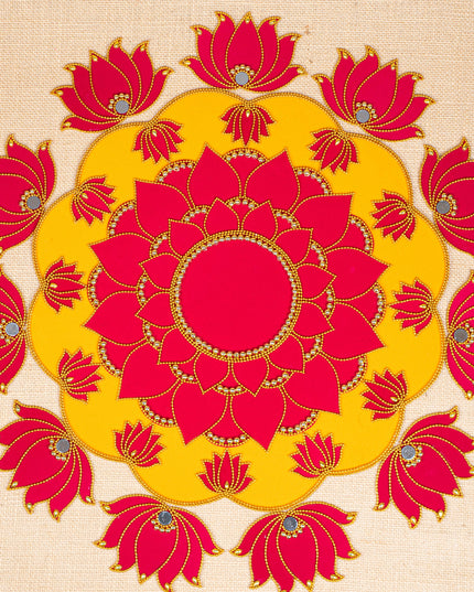 Rangoli with Set of 11 Lotus - WL5133
