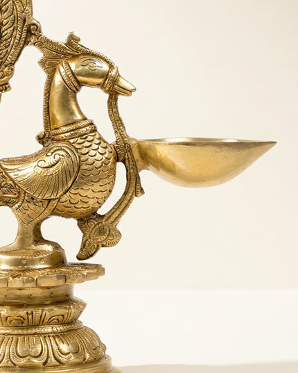 Brass Annapakshi Diya - 12 inch - WL5145