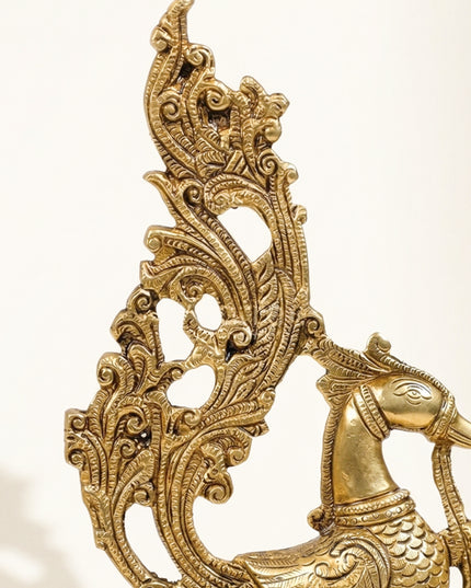 Brass Annapakshi Diya - 12 inch - WL5145