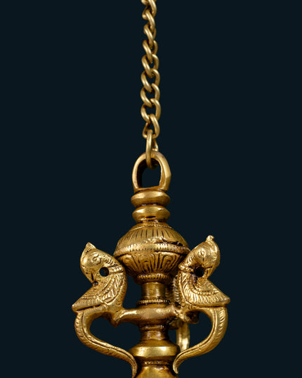 Brass Hanging Annapakshi Diya - 32 inch - WL5155