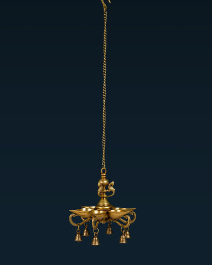 Brass Hanging Annapakshi Diya - 32 inch - WL5155