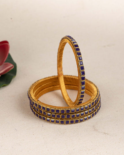 Kundan Bangles - Set of 4 - 2.8 inch - WL5166-2