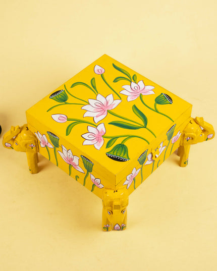 Handpainted Wooden Elephant Storage Box - 7 inch - WL5175