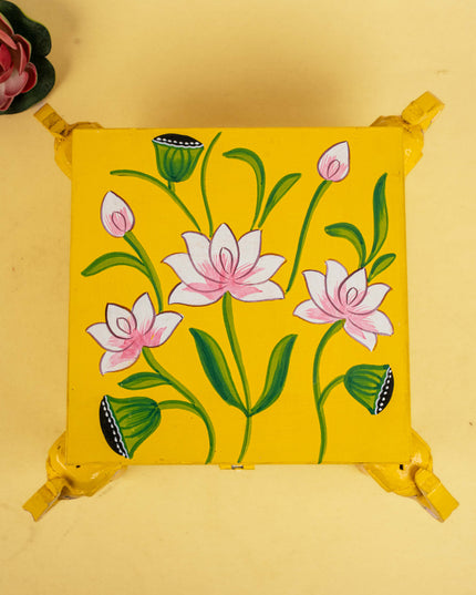 Handpainted Wooden Elephant Storage Box - 7 inch - WL5175