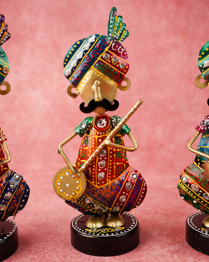Metal Handpainted Musician - Set of 3 - 8 inch - WL5169
