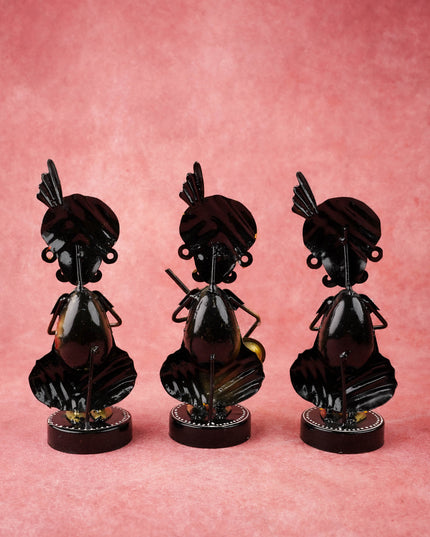 Metal Handpainted Musician - Set of 3 - 8 inch - WL5169