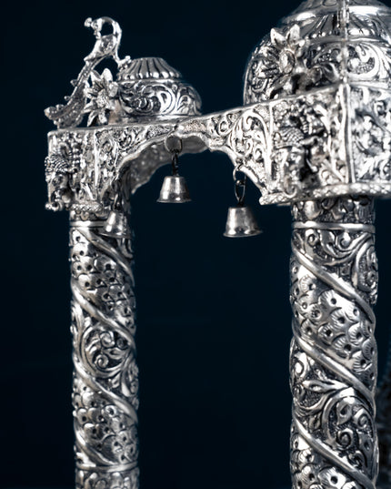 Brass Antique Pooja Temple - 11 inch - WL5177