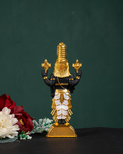 Zinc Alloy Tirupathi Balaji Idol - Gold - 6 inch - WL5180-1