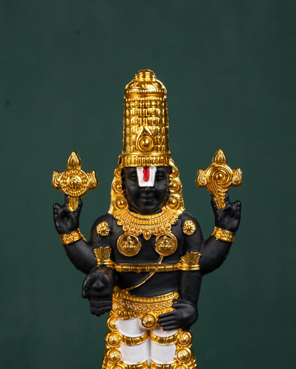 Zinc Alloy Tirupathi Balaji Idol - Gold - 6 inch - WL5180-1