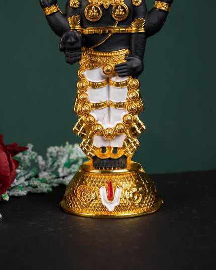 Zinc Alloy Tirupathi Balaji Idol - Gold - 6 inch - WL5180-1