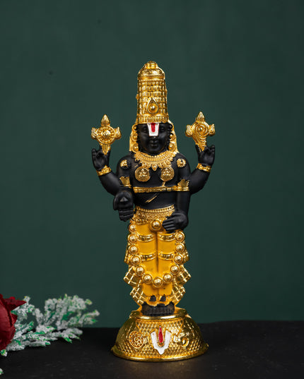 Zinc Alloy Tirupathi Balaji Idol - Gold - 6 inch - WL5180-1