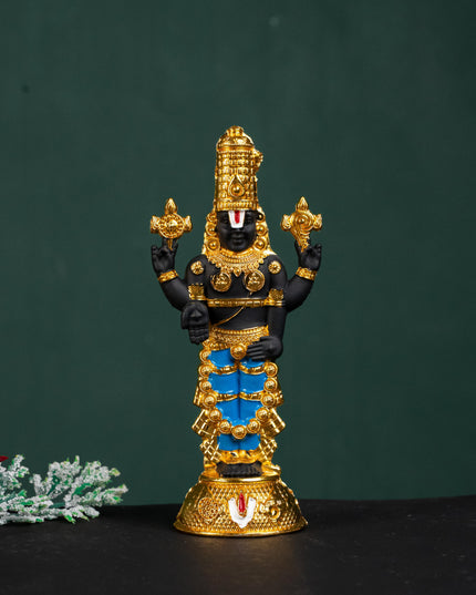 Zinc Alloy Tirupathi Balaji Idol - Gold - 6 inch - WL5180-1
