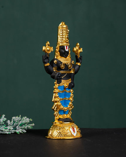 Zinc Alloy Tirupathi Balaji Idol - Gold - 6 inch - WL5180-1