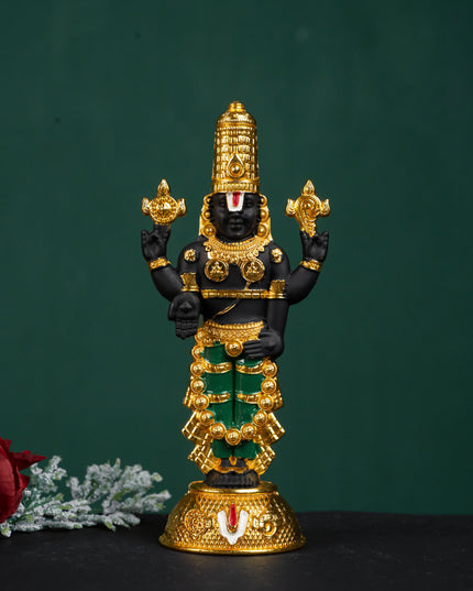 Zinc Alloy Tirupathi Balaji Idol - Gold - 6 inch - WL5180-1