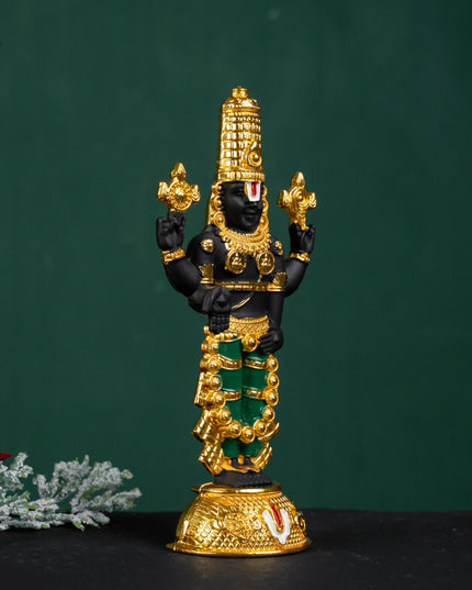 Zinc Alloy Tirupathi Balaji Idol - Gold - 6 inch - WL5180-1