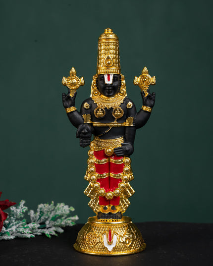 Zinc Alloy Tirupathi Balaji Idol - Gold - 6 inch - WL5180-1