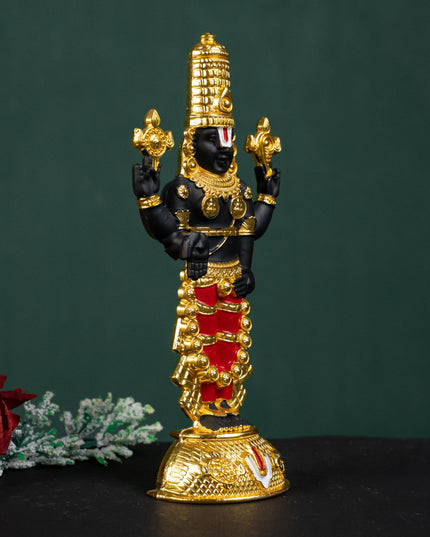 Zinc Alloy Tirupathi Balaji Idol - Gold - 6 inch - WL5180-1