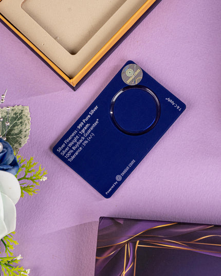 Silver Coin - Lakshmi Ganesha Engraving - 1 Gram - WL5184-2