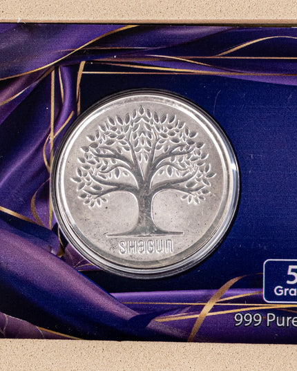 Silver Coin - Kalpavriksha Tree Engraving - 5 Gram - WL5185