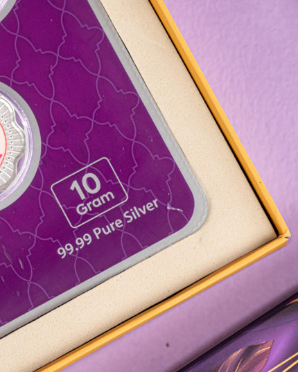 Silver Coin - Lakshmi Ganesha Engraving - 10 Gram - WL5186-3