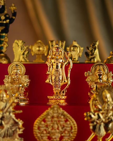 Swarna Golu - Gold Oxidized 5 Step Golu Padi & Zinc Alloy Idols - WL5190-1