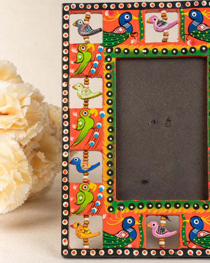 Wooden Photo Frame - Parrot - Red - 9X5 inch - WL5192-3