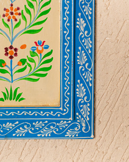 Wooden Handpainted Wall Decor - 12x8 inch - Blue - WL5193