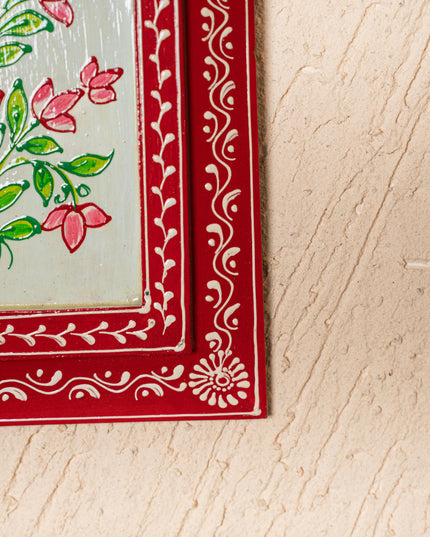 Wooden Handpainted Wall Decor - 12x8 inch - Red - WL5194