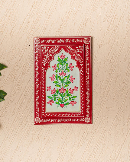 Wooden Handpainted Wall Decor - 12x8 inch - Red - WL5194