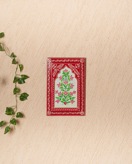 Wooden Handpainted Wall Decor - 12x8 inch - Red - WL5194