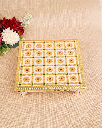 Meenakari Manai - Pink - 8x8 inch - WBG1806-2