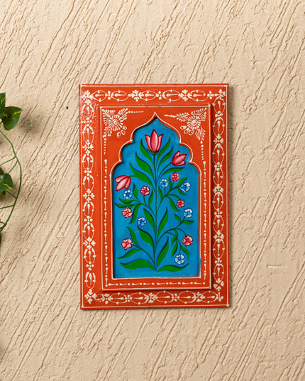 Wooden Handpainted Wall Decor - 12x8 inch - Orange - WL5200