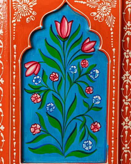 Wooden Handpainted Wall Decor - 12x8 inch - Orange - WL5200