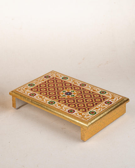 Meenakari Bajot - Floral Design - 10x15 inch - Red - WL5208-2