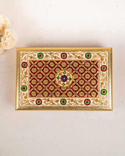 Meenakari Bajot - Floral Design - 10x15 inch - Red - WL5208-2