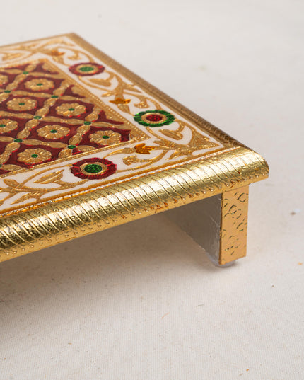 Meenakari Bajot - Floral Design - 10x15 inch - Red - WL5208-2