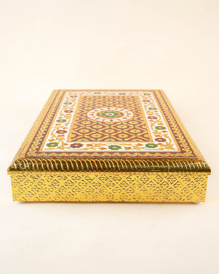 Meenakari Bajot - Floral Design - 12x18 inch - Red - WL5208-3