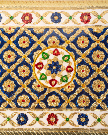 Meenakari Bajot - Floral Design - 9x12 inch - Blue - WL5210-1