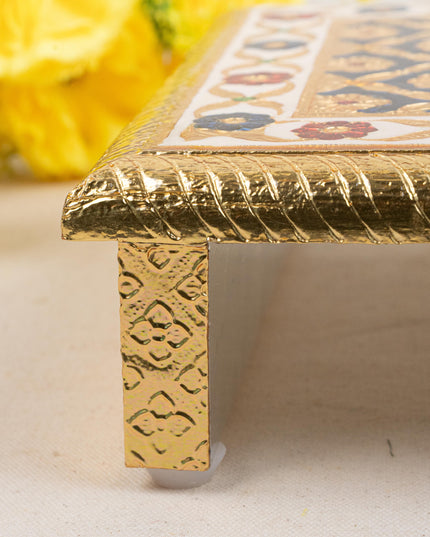 Meenakari Bajot - Floral Design - 9x12 inch - Blue - WL5210-1