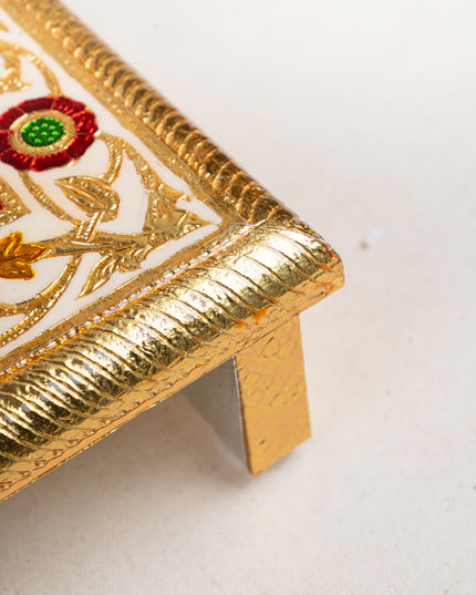 Meenakari Bajot - Peacock Design - 10x15 inch - Red - WL5211-2