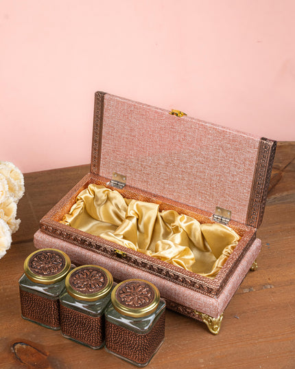 Dry Fruit Box - 3 Glass Jar - WL5215