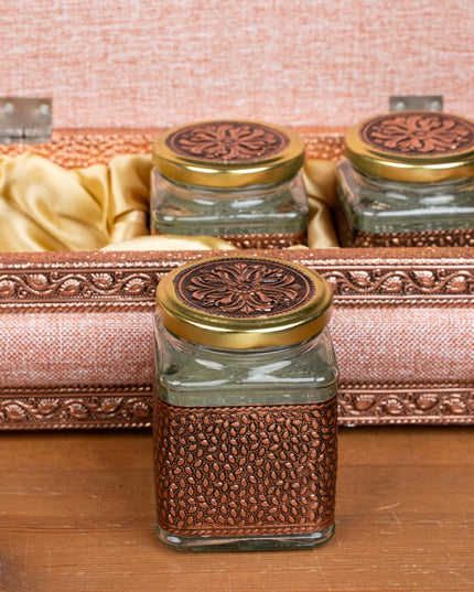 Dry Fruit Box - 3 Glass Jar - WL5215