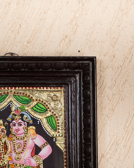 Tanjore Painting - Radha-Krishna - Flat (Gold Foil) - 10x8 inch - WL5231