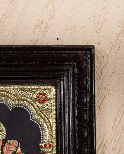 Tanjore Painting - Shiv Parivar - Semi Embossed - 12x10 inch - WL5235