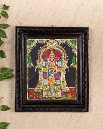 Tanjore Painting - Murugan - Semi Embossed - 12x10 inch - WL5236