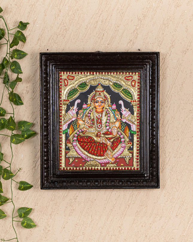 Tanjore Painting - Gajalakshmi - Semi Embossed - 12x10 inch - WL5239