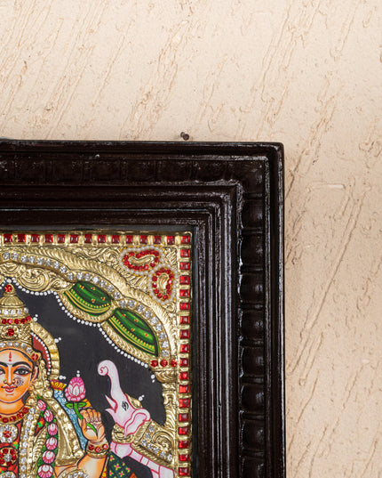 Tanjore Painting - Gajalakshmi - Semi Embossed - 12x10 inch - WL5239